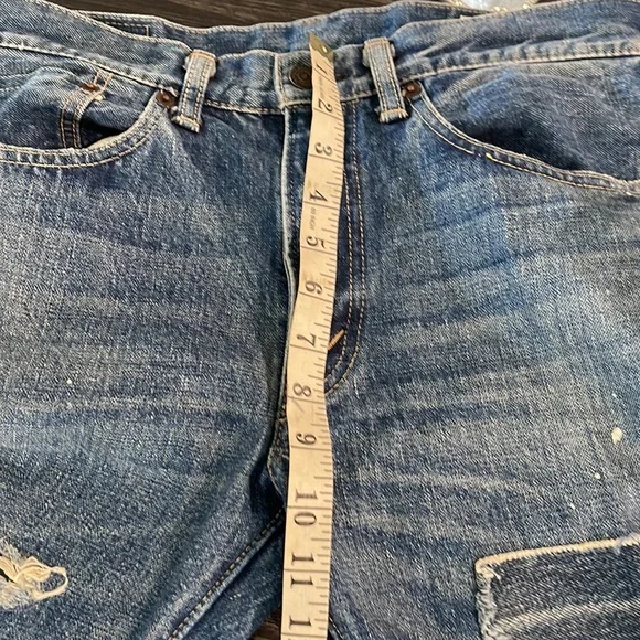 Orslow Made In Japan 107 Ripped Denim Jeans Size 32/28